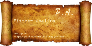Pittner Amelita névjegykártya